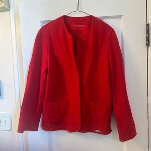 Giesswein Red Boiled Wool Jacket | Made in Austria | Minimalist Blazer